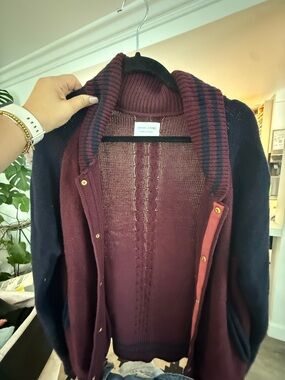 SHADES OF GREY BY MICAH COHEN Burgundy Knit Sweater